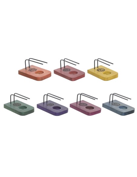 SOPORTE INCIENSO MANGO 9X13X7 7 CHAKRAS 7 SURT.