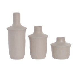 JARRON SET 3 GRES 10,7X10,7X24 RUGOSO CRUDO