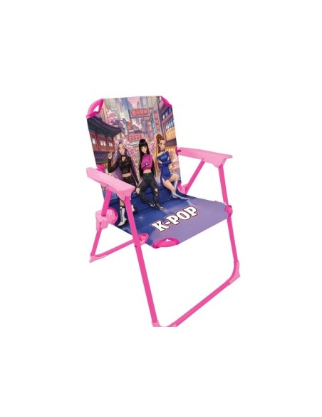 SILLA METALICA PLEGABLE GUERRERAS K-POP 38*27*50CM