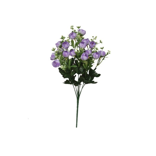 RAMO RANUNKULUS X9 X18 -51CM (VIOLETA)