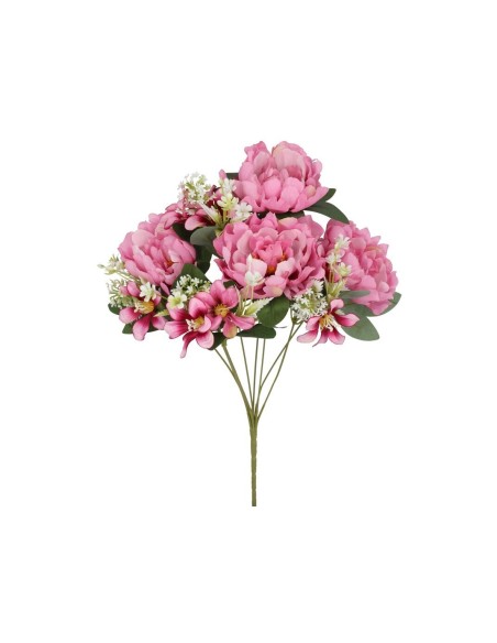 RAMO PEONIA-LILIES X 8- 45 CM (VIOLETA)