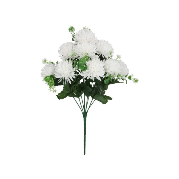 RAMO CRISANTEMOS X 9 - 47 CM (BLANCO)