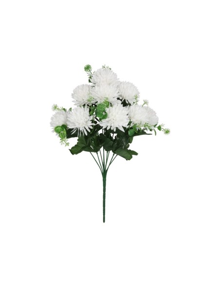 RAMO CRISANTEMOS X 9 - 47 CM (BLANCO)
