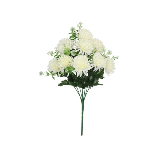 RAMO CRISANTEMOS X 9 - 47 CM (CREMA)