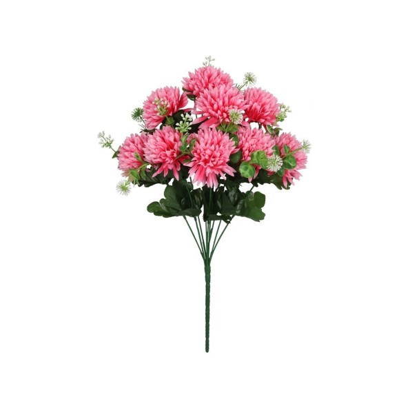 RAMO CRISANTEMOS X 9 - 47 CM (FUCSIA)