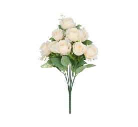 RAMO ROSAS-CAPULLOS X 10 - 46CM (CREMA)