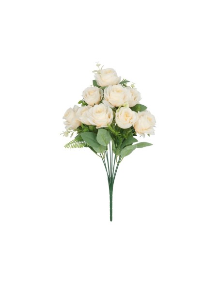 RAMO ROSAS-CAPULLOS X 10 - 46CM (CREMA)