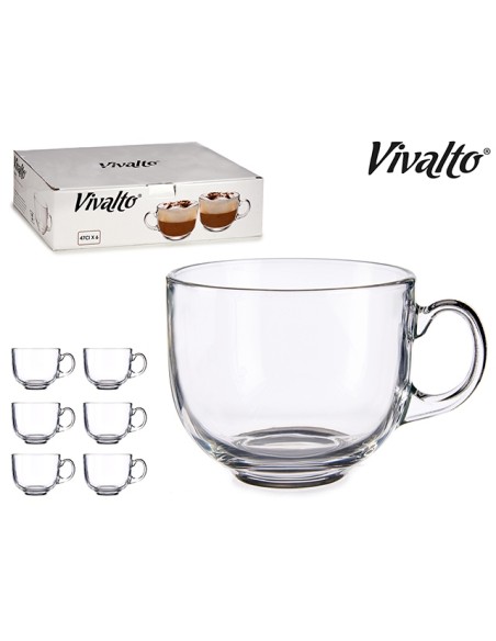 TAZON DESAYUNO CRISTAL CON ASA JUMBO (1Unid)