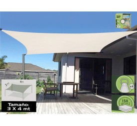 TOLDO VELA RECT. 3X4M BEIGE
