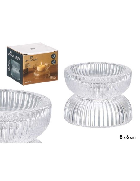 PORTAVELA CRISTAL CUENCO DOBLE