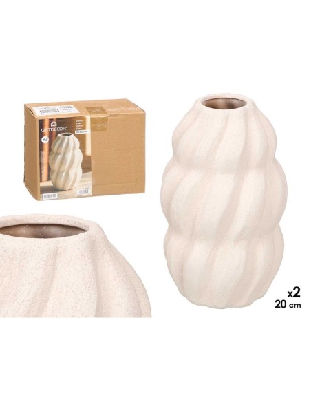 JARRON SAHARA ESPIRAL BLANCO MEDIANO