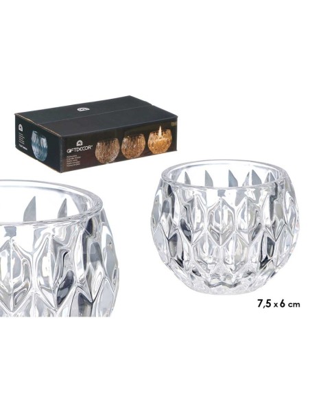 PORTAVELA CRISTAL DIAMANTE PEQ
