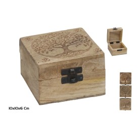 CAJA MADERA DECORADA 10X10X6 CM 3 SURT. GAURI