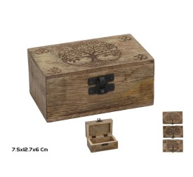 CAJA MADERA DECORADA 7,5X12,7X6 CM 3 SURT. HEMA