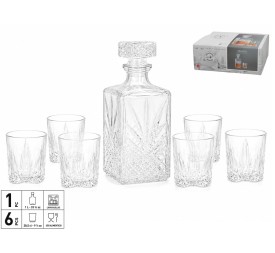 BOTELLA C/VASOS WHISKY SELECTA SET 7 PIEZAS