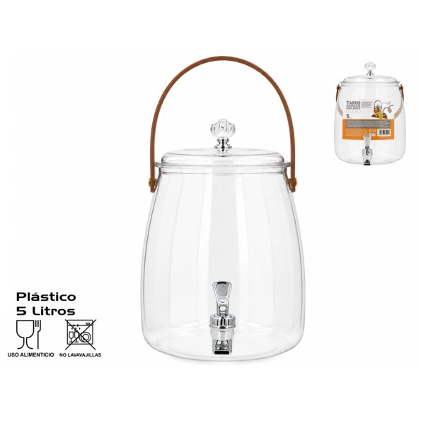 TARRO DISPENSADOR C/GRIFO DUERO 5L 22.5X30CM