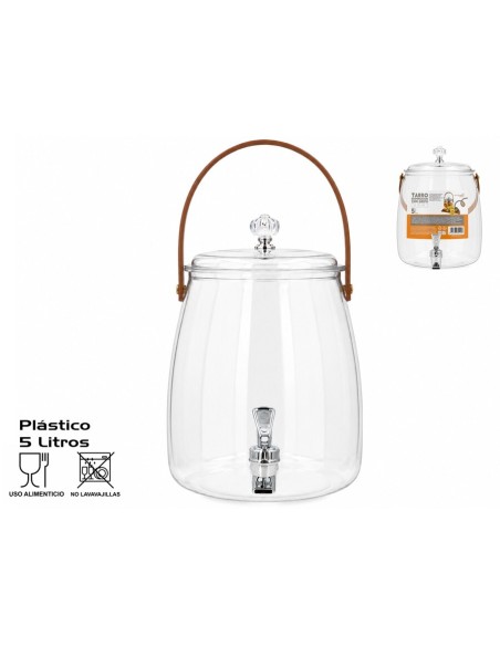 TARRO DISPENSADOR C/GRIFO DUERO 5L 22.5X30CM