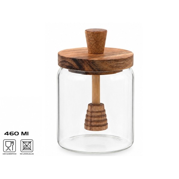 TARRO BOROSILICATO MIEL TAPA ACACIA 460ML