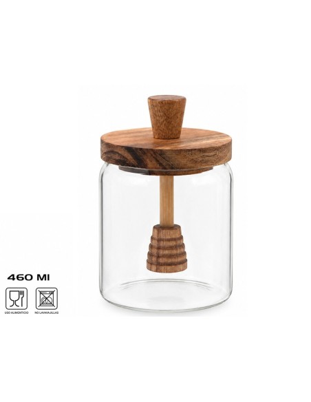 TARRO BOROSILICATO MIEL TAPA ACACIA 460ML