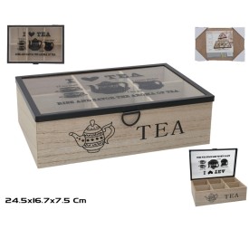 CAJA TÉ CARLA 24,5X16,7X7,5CM 6 COMPARTIMENTOS
