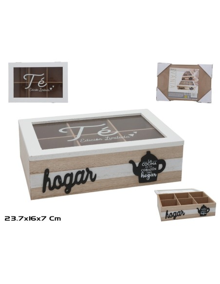 CAJA TÉ VANIA 23,7X16X7CM 6 COMPARTIMENTOS