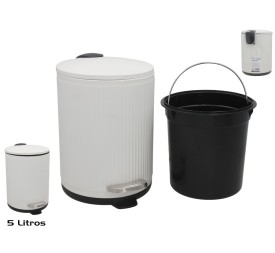 PAPELERA PEDAL 5L RELIEVE 20.5X26.2X28CM