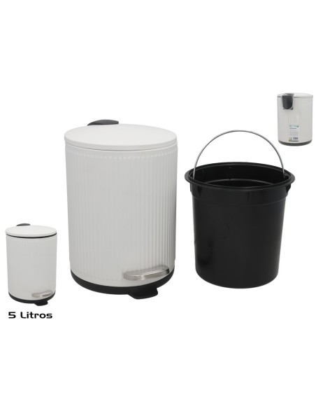 PAPELERA PEDAL 5L RELIEVE 20.5X26.2X28CM