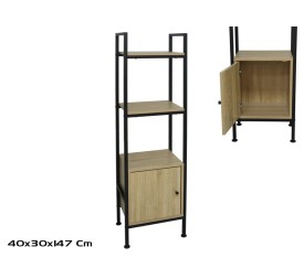 ESTANTERIA KUBO  3 ALTURAS CON ARMARIO 147X40X30 CM
