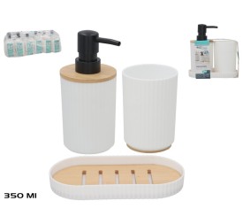 JUEGO BAÑO X3 PP BAMBU 350ML MALMO