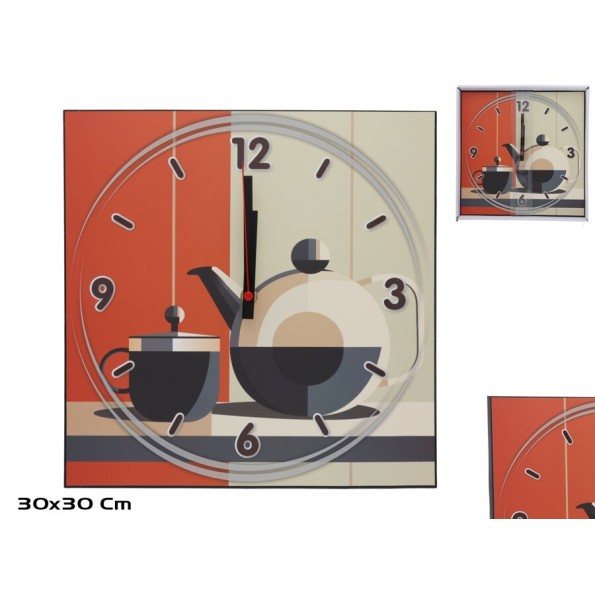 RELOJ PARED CANVAS 30 X 30 POSTER