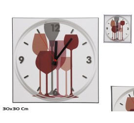 RELOJ PARED WINE 30 X 30 POSTER