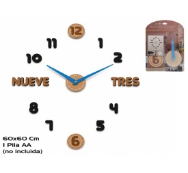 RELOJ PARED CERO 60 X 60 EVA