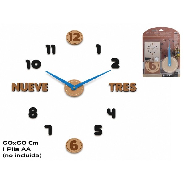 RELOJ PARED CERO 60 X 60 EVA