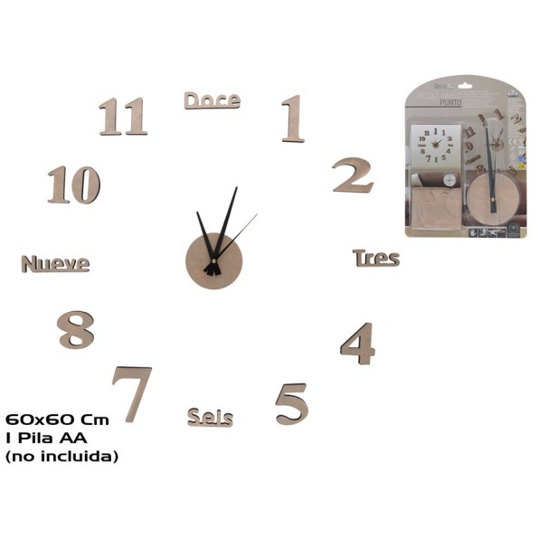 RELOJ PARED PUNTO 60 X 60 EVA