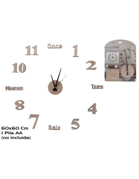 RELOJ PARED PUNTO 60 X 60 EVA