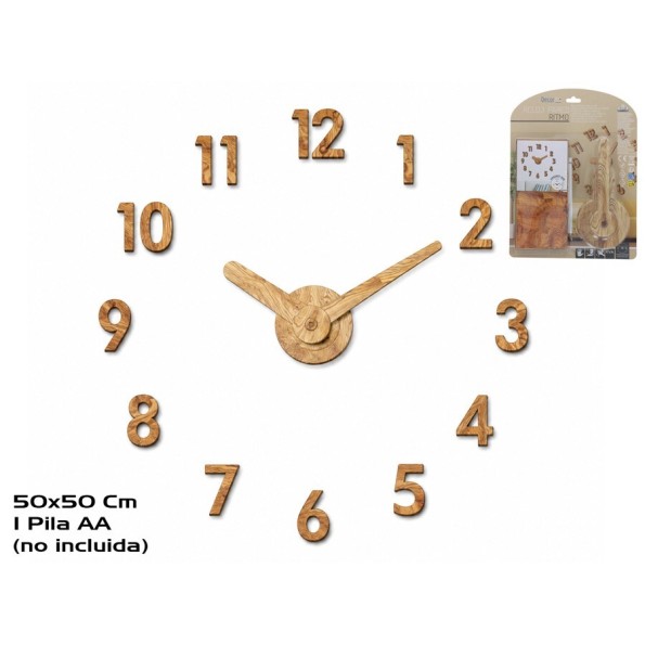 RELOJ PARED RITMO 50 X 50 EVA