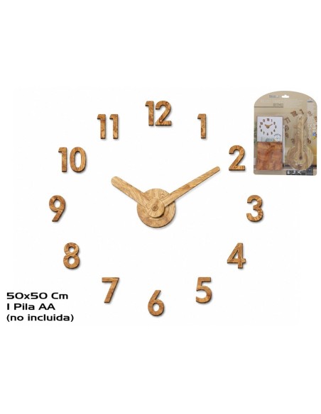 RELOJ PARED RITMO 50 X 50 EVA