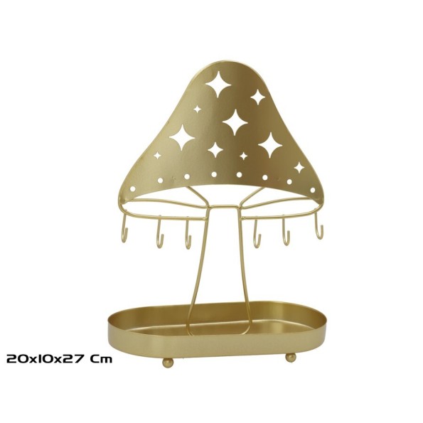 ORGANIZADOR JOYAS SETA 10X20C27CM DORADO