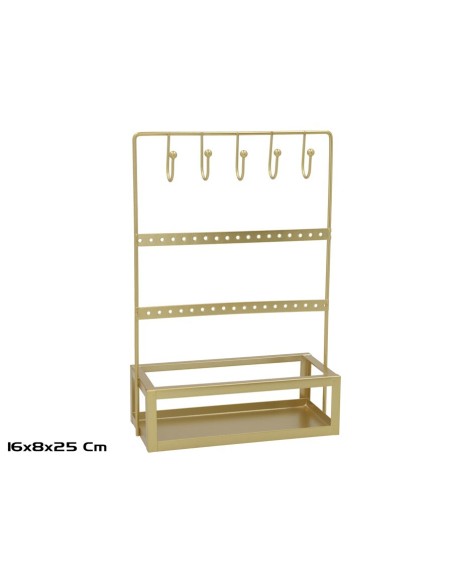 ORGANIZADOR JOYAS JULIE 16X8X25CM DORADO