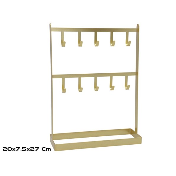 ORGANIZADOR JOYAS JULIE 20X7.5X27CM DORADO