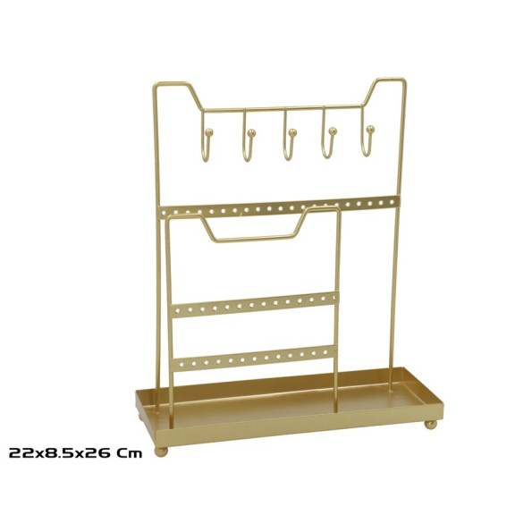 ORGANIZADOR JOYAS JULIE 22X8.5X26CM DORADO