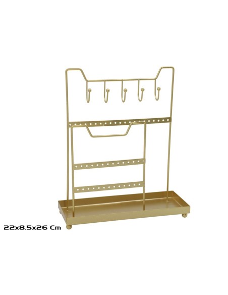 ORGANIZADOR JOYAS JULIE 22X8.5X26CM DORADO