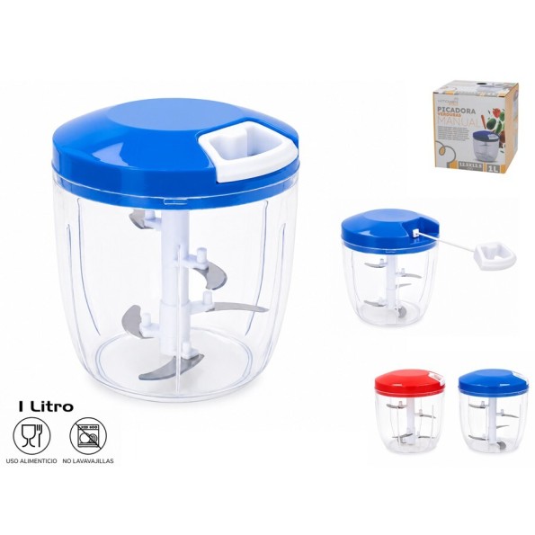 PICADORA VERDURAS MANUAL 1L 12.5X13.5CM 2 SURT