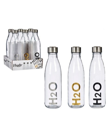 BOTELLA 650ML DISEÑO H2O TRANSPARENTE S
