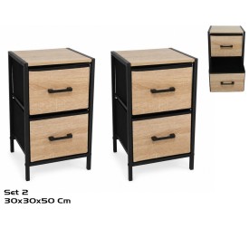 SET 2 CAJONERAS KUBO  2 CAJONES 50X30X30 CM