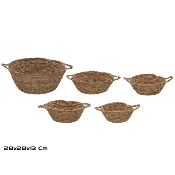 CESTA X5 REDONDA C/ASAS 28X28X12/13CM JULIETA