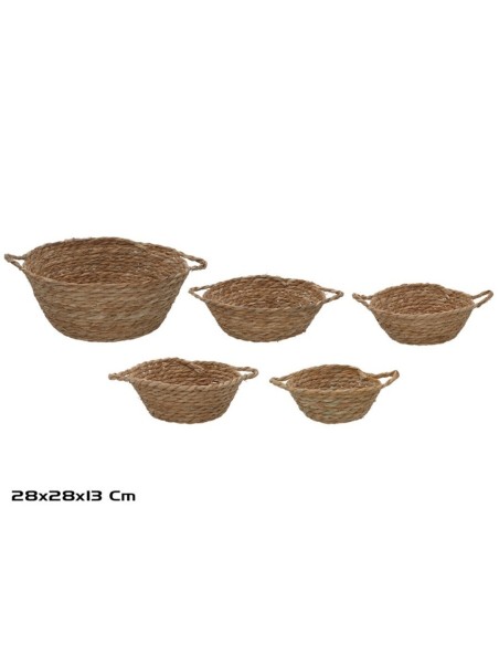 CESTA X5 REDONDA C/ASAS 28X28X12/13CM JULIETA