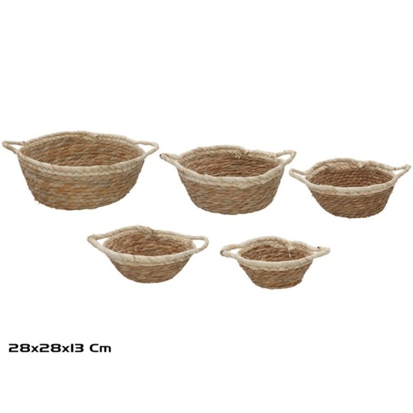 CESTA X5 REDONDA C/ASAS 28X28X12/13CM VERONICA