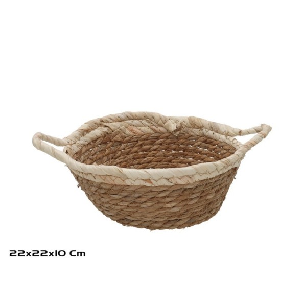 CESTA REDONDA C/ASAS 22X22X9/10CM VERONICA