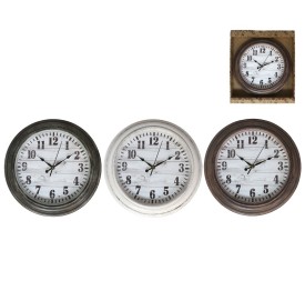 RELOJ DE PARED FLORIDA 30CM 3 SURT.